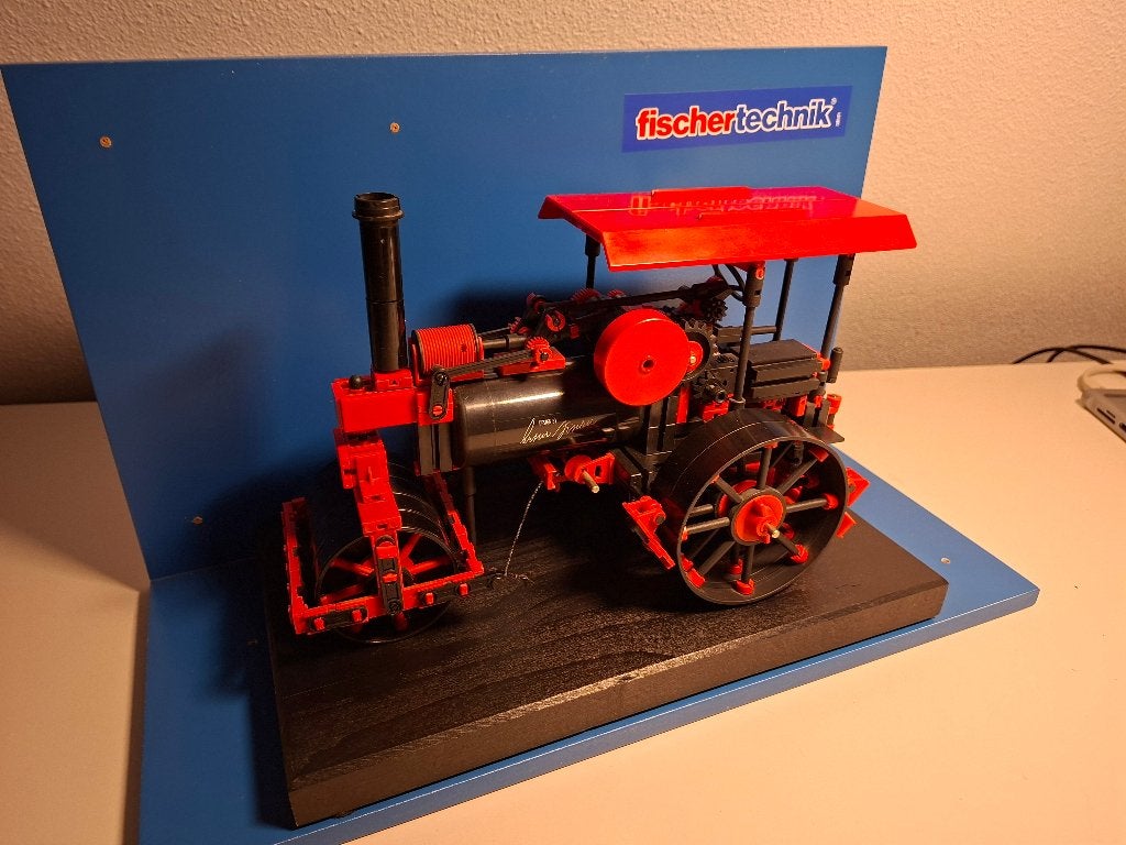 Fischer Technik "Die Dampfwalze" met certificaat, in vitrine, Ophalen of Verzenden, Gebruikt