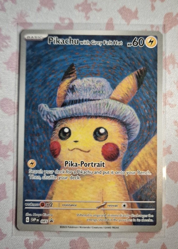 Pikachu with Grey Felt Hat (SVP 085, Exclusieve Promo), Ophalen of Verzenden, Zo goed als nieuw, Losse kaart