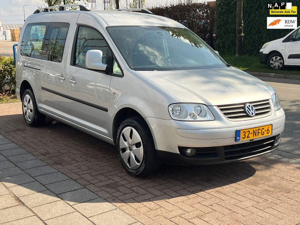 Volkswagen Caddy Maxi 1.9TDI I ROLSTOELVERVOER + 5 ZITPLAATS, Voorwielaandrijving, Euro 5, Stof, Gebruikt