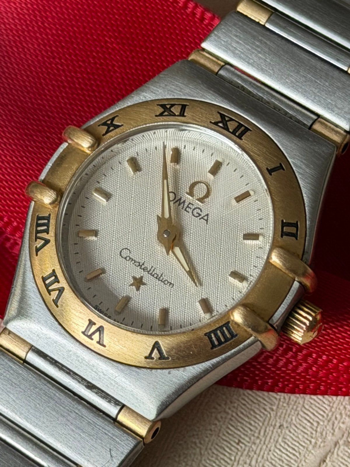 Omega Constellation Mini Dameshorloge Staal/Goud 18k, Overige merken, Staal, Gebruikt, Staal