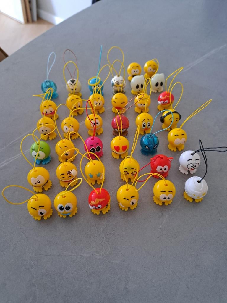Partij webbies van Super de Boer, emoticons, Verzamelen, Supermarktacties, Ophalen of Verzenden