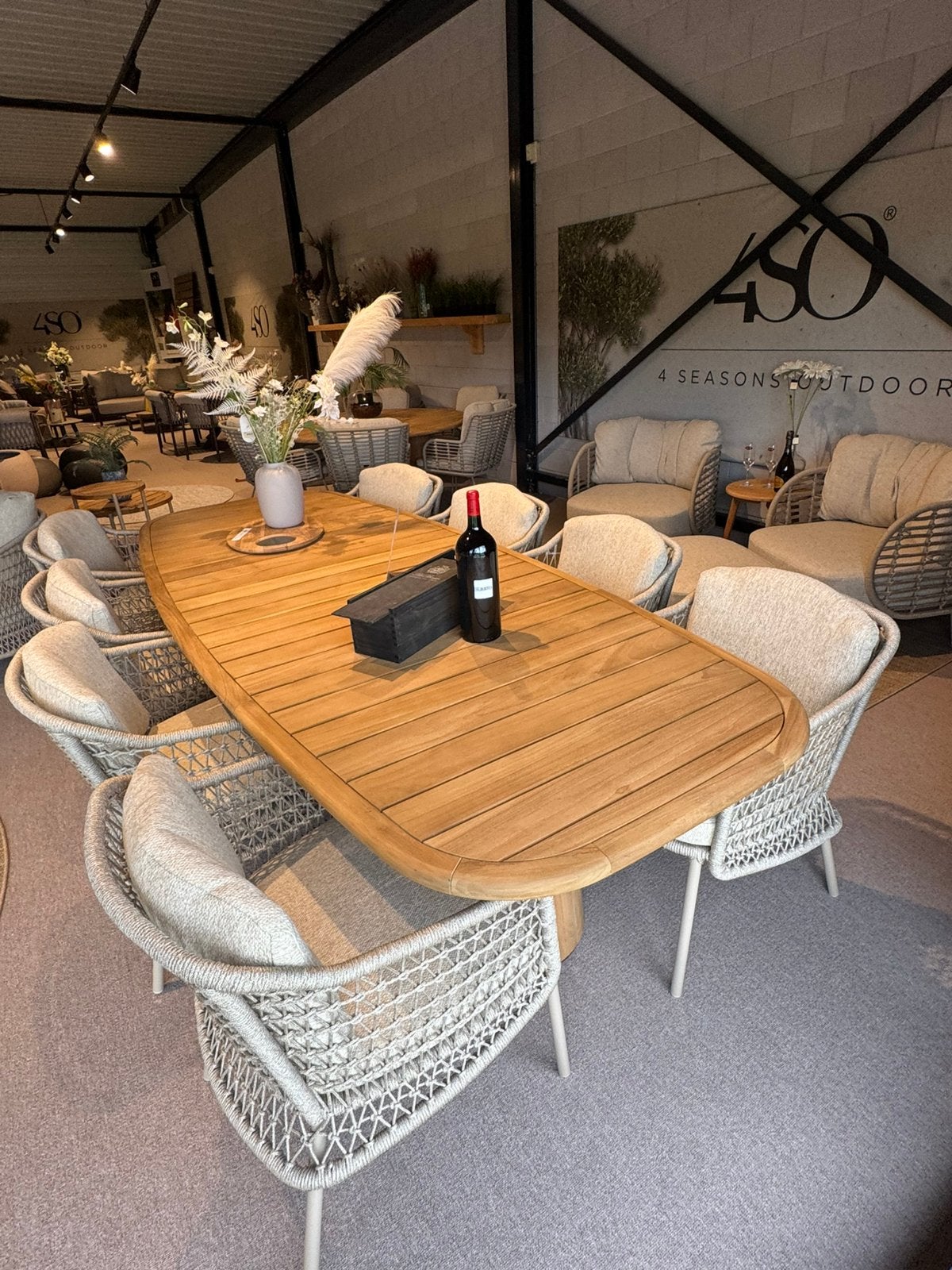 Tuinset 8 persoons 4 seasons outdoor puccini, Tuin en Terras, Ophalen, Teakhout, Tuinset, Eettafel