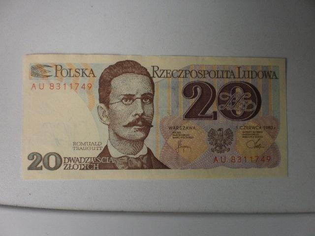 Polen- 20 Zlotych- Bankbiljet, Postzegels en Munten, Bankbiljetten | Europa | Niet-Eurobiljetten, Verzenden, Polen, Los biljet