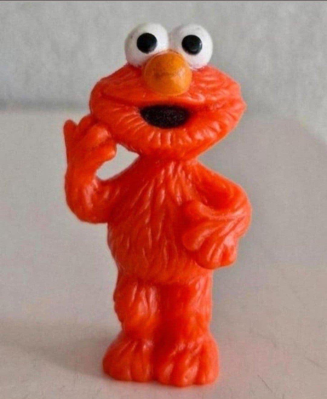 Vintage Elmo Sesamstraat Figuur - Oranje Speelgoed, Ophalen of Verzenden, Gebruikt