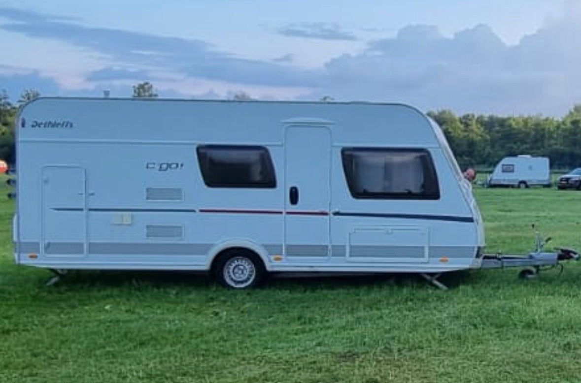 Dethleffs C’Go 495QSK | 3-laags stapelbed| 2015, Vast bed, Luifel, Treinzit, Particulier
