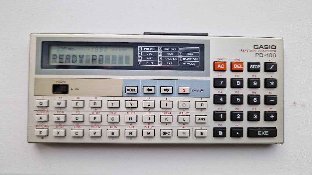 •	Vintage Casio PB-100 Pocket Computer, Ophalen of Verzenden, Casio PB-100