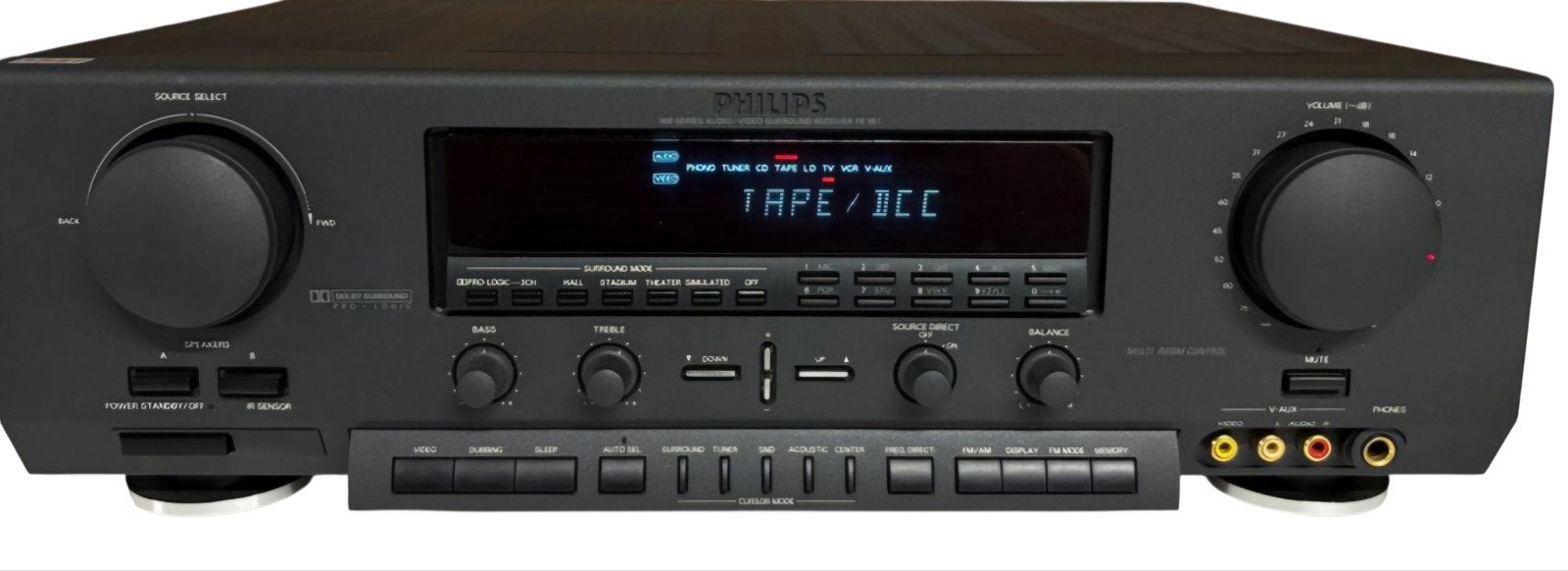Philips FR951 Audio Video Receiver - Zwart, Audio, Tv en Foto, Overige merken, Gebruikt, Ophalen of Verzenden, Minder dan 60 watt