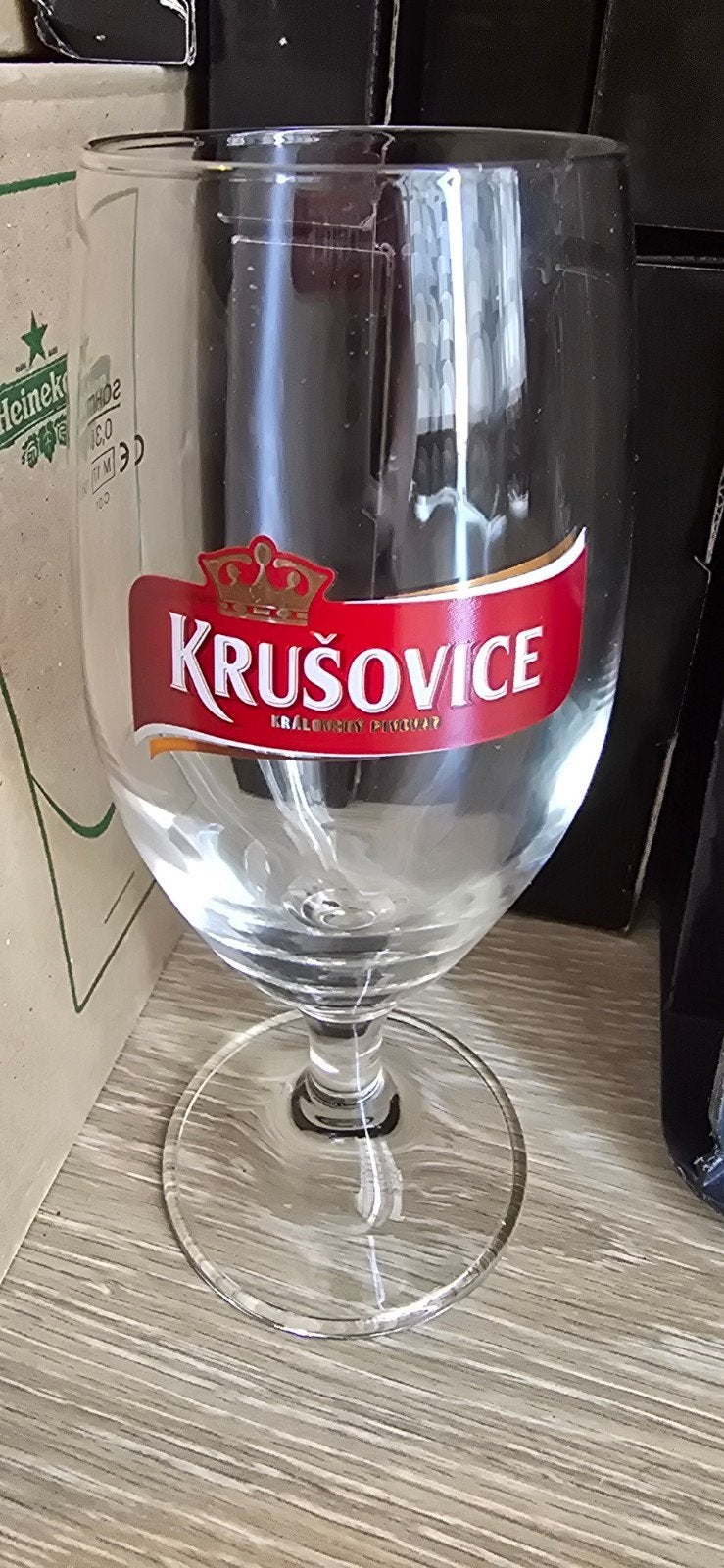 Krušovice glazen, Verzamelen, Biermerken, Ophalen of Verzenden, Nieuw, Glas of Glazen, Overige merken