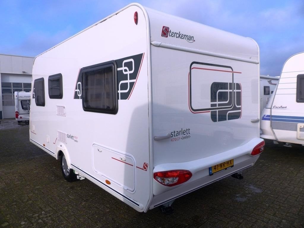 Sterckeman Starlett 470CE - caravan voortent-luifel-zakluifl, Caravans en Kamperen, Vast bed, Sterckeman, Rondzit, Particulier