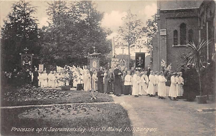 W920 Huijbergen St. Marie Instituut Kostschool school 1914, Verzamelen, Ophalen of Verzenden, Voor 1920, Gelopen, Noord-Brabant