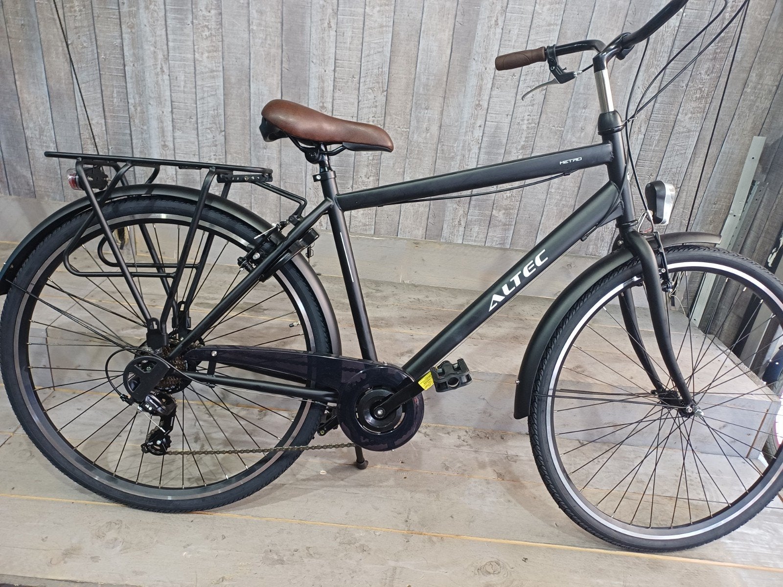 Altec Metro 7 Speed Herenfiets 28 inch 50 cm Mat Zwart, Fietsen en Brommers, Fietsen | Heren | Herenfietsen, Velgrem, Versnellingen