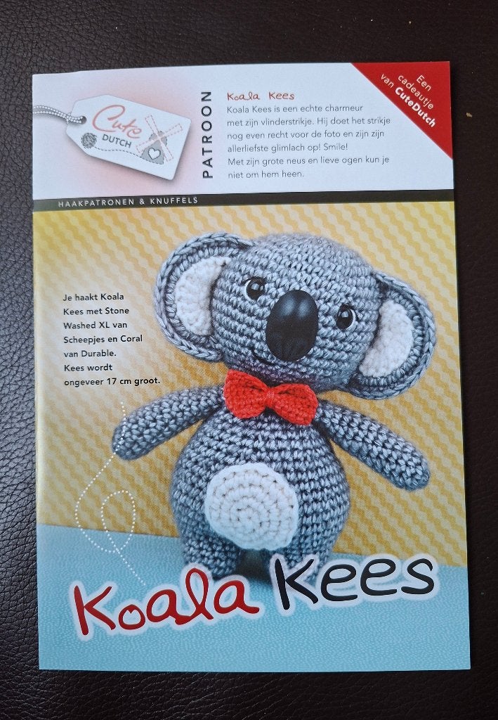 Haakpatroon: koala kees ( cute dutch), Ophalen of Verzenden, Nieuw, Haken, Patroon of Boek