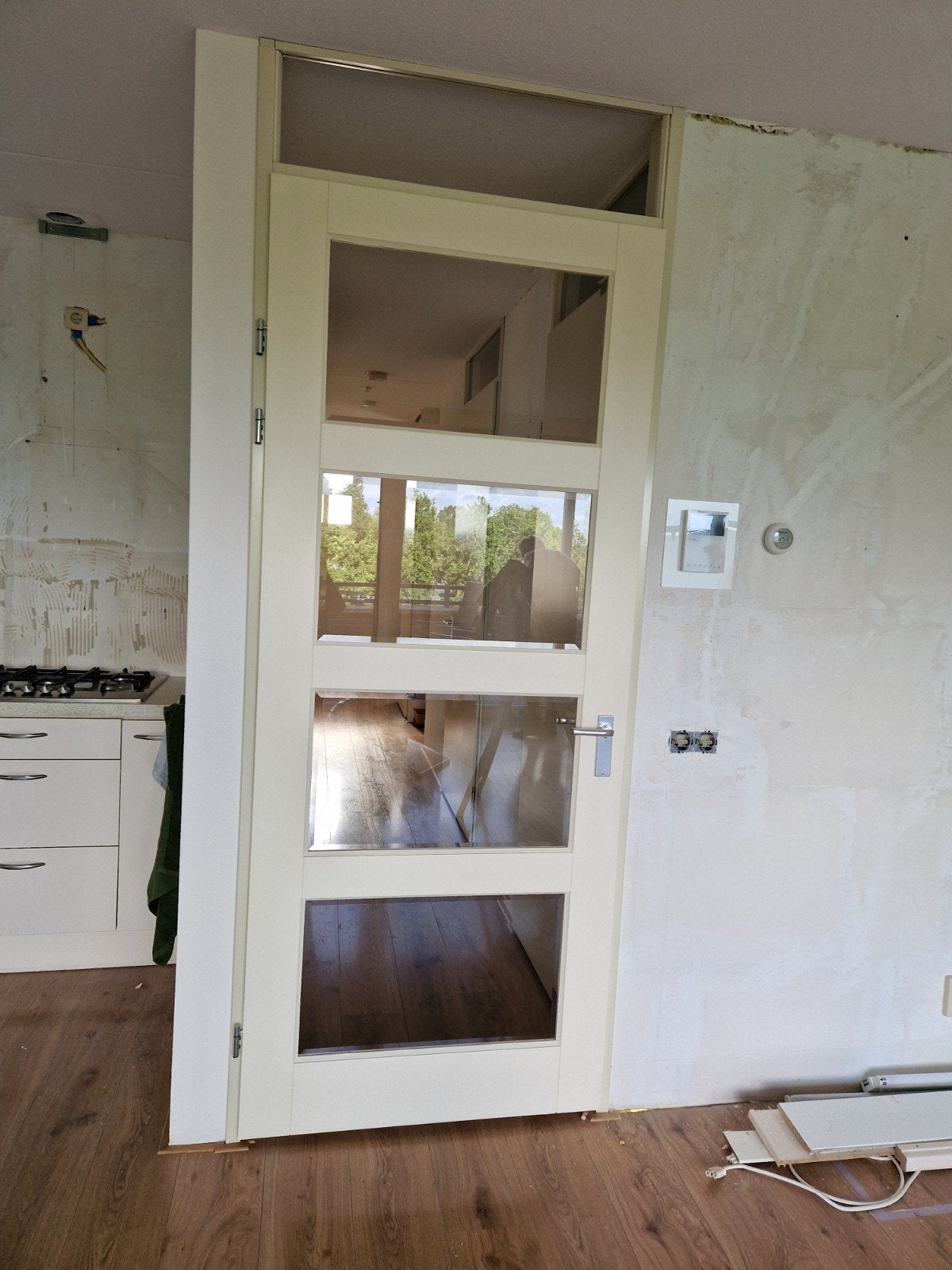 Binnendeur met glas, Ophalen, Glas, Binnendeur, 215 cm of meer