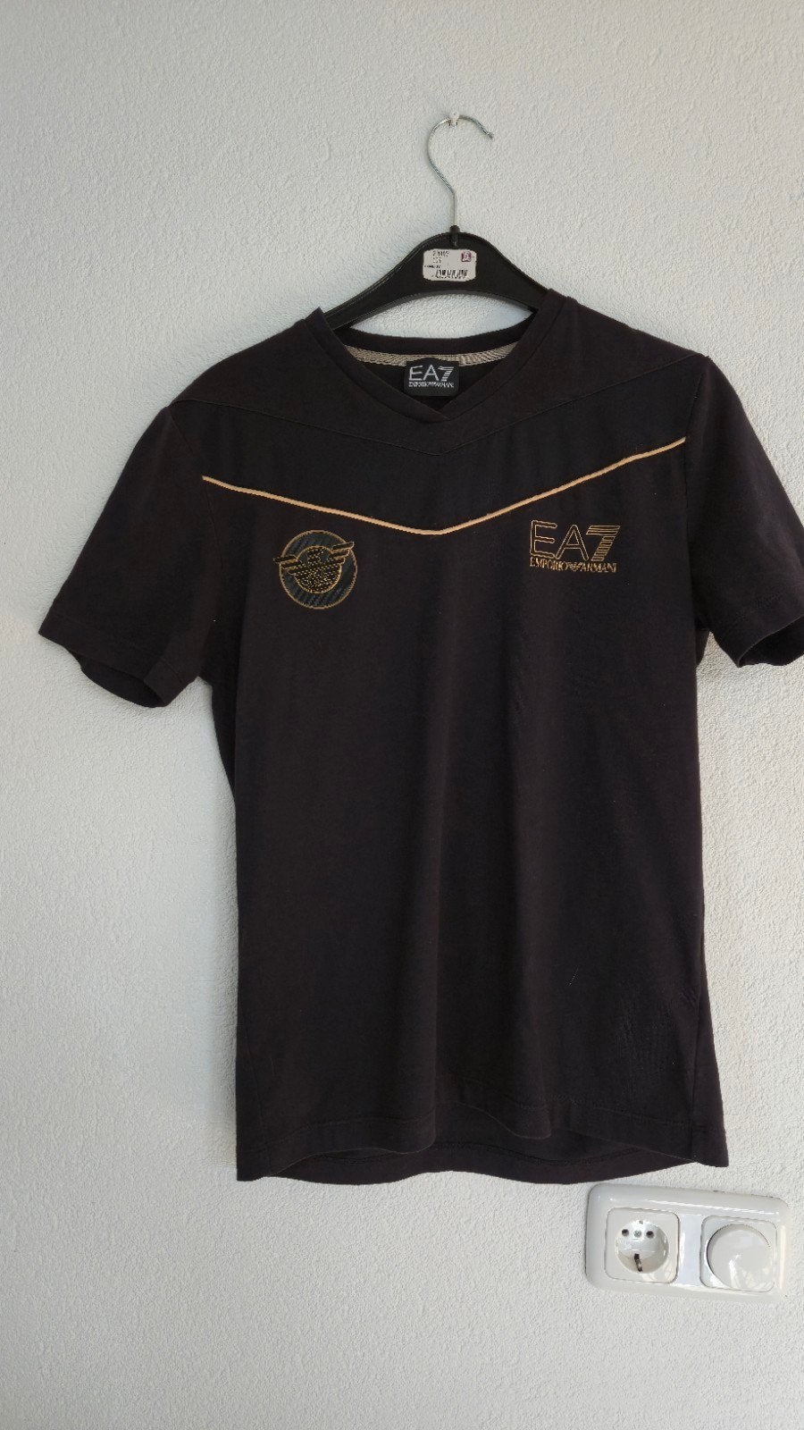 EA7 Emporio Armani T-shirt - Zwart - Maat XS, EA7 Emporio Armani, Zwart, Ophalen of Verzenden, Gedragen