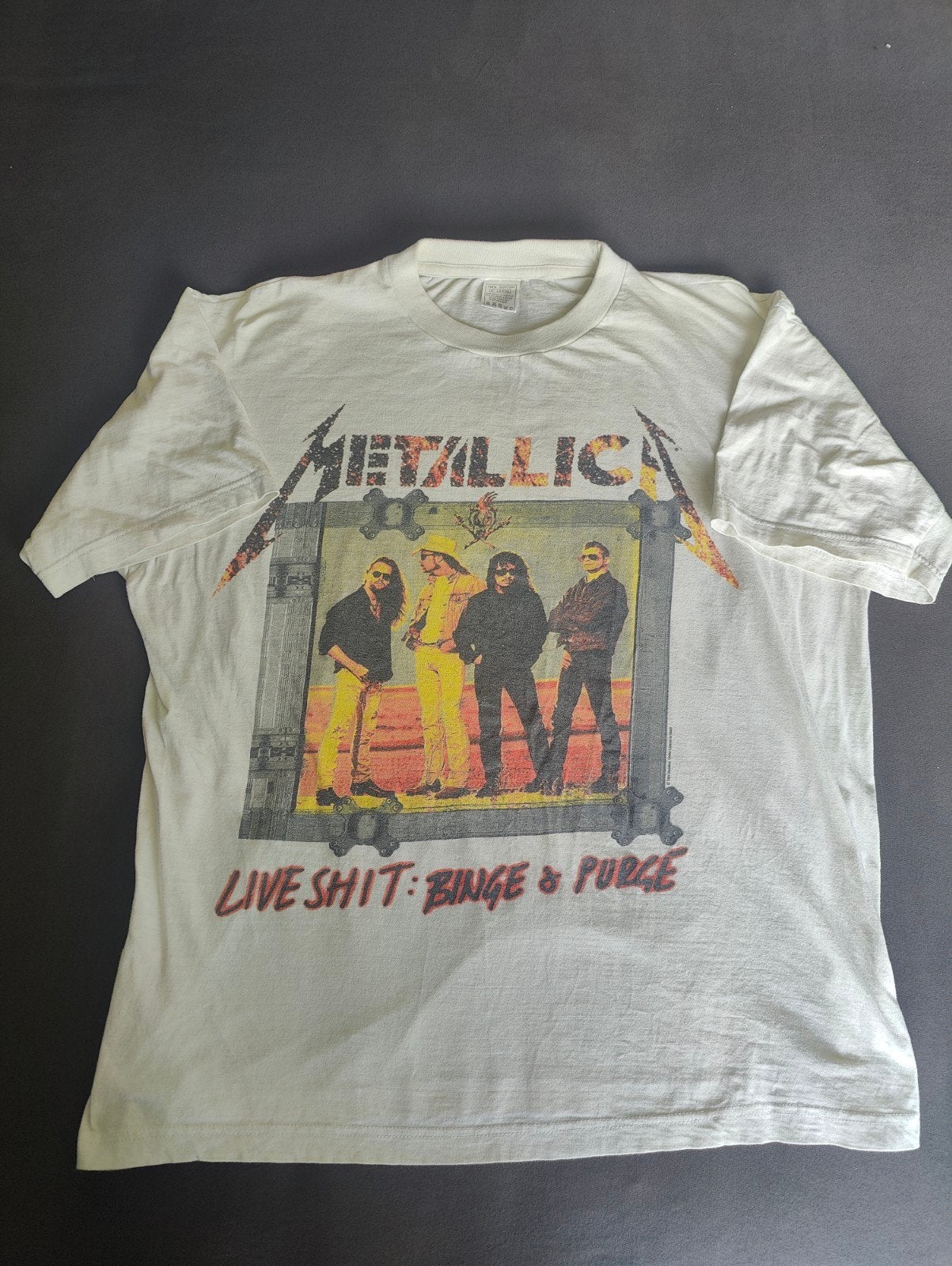 Original Vintage Metallica T-Shirt – Summer Shit '94 / '95 T, Ophalen of Verzenden, Gedragen, Maat 56/58 (XL), Wit