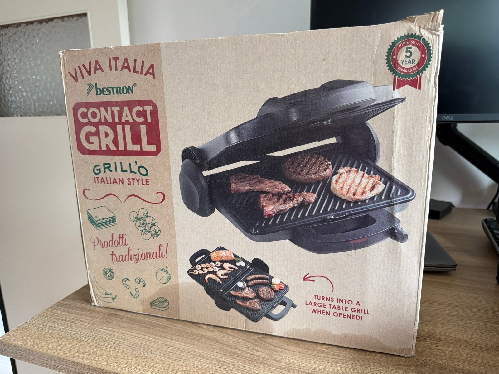 Bestron Contactgrill Viva Italia - Grill'O Italian Style, Ophalen, Uitneembare platen, Nieuw
