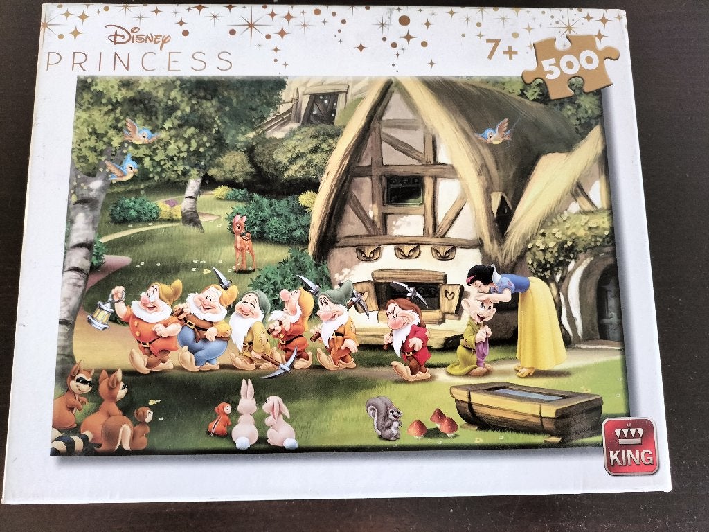 Disney puzzel Sneeuwwitje en de zeven dwergen / 500 st., Hobby en Vrije tijd, Ophalen of Verzenden, 500 t/m 1500 stukjes, Zo goed als nieuw