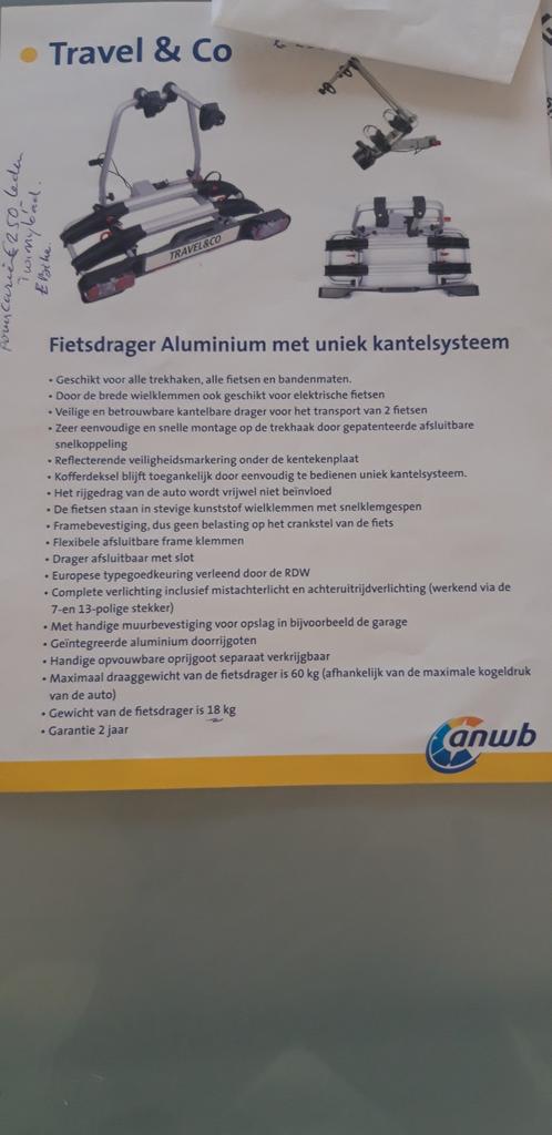 ANWB fietsendrager, Ophalen