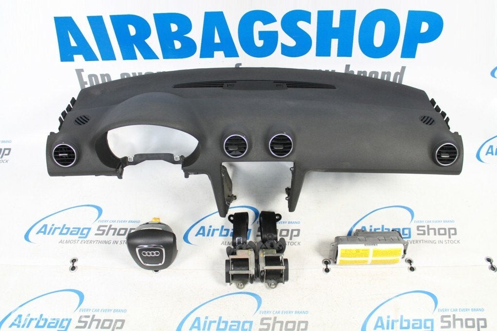 Airbag set - Dashboard zwart 3 spaak Audi A3 8P (2005-2012), Auto-onderdelen