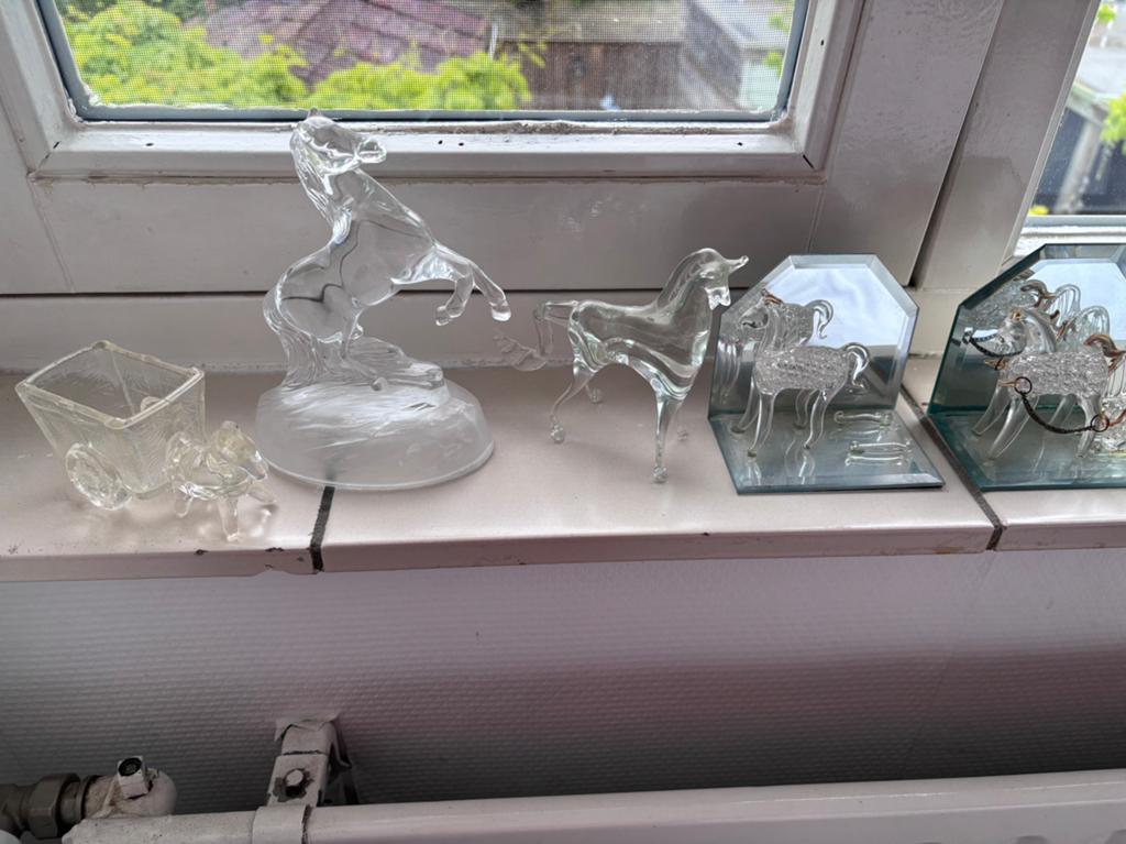 Leuke paarden beeldjes van glas, Antiek en Kunst, Antiek | Glas en Kristal, Ophalen