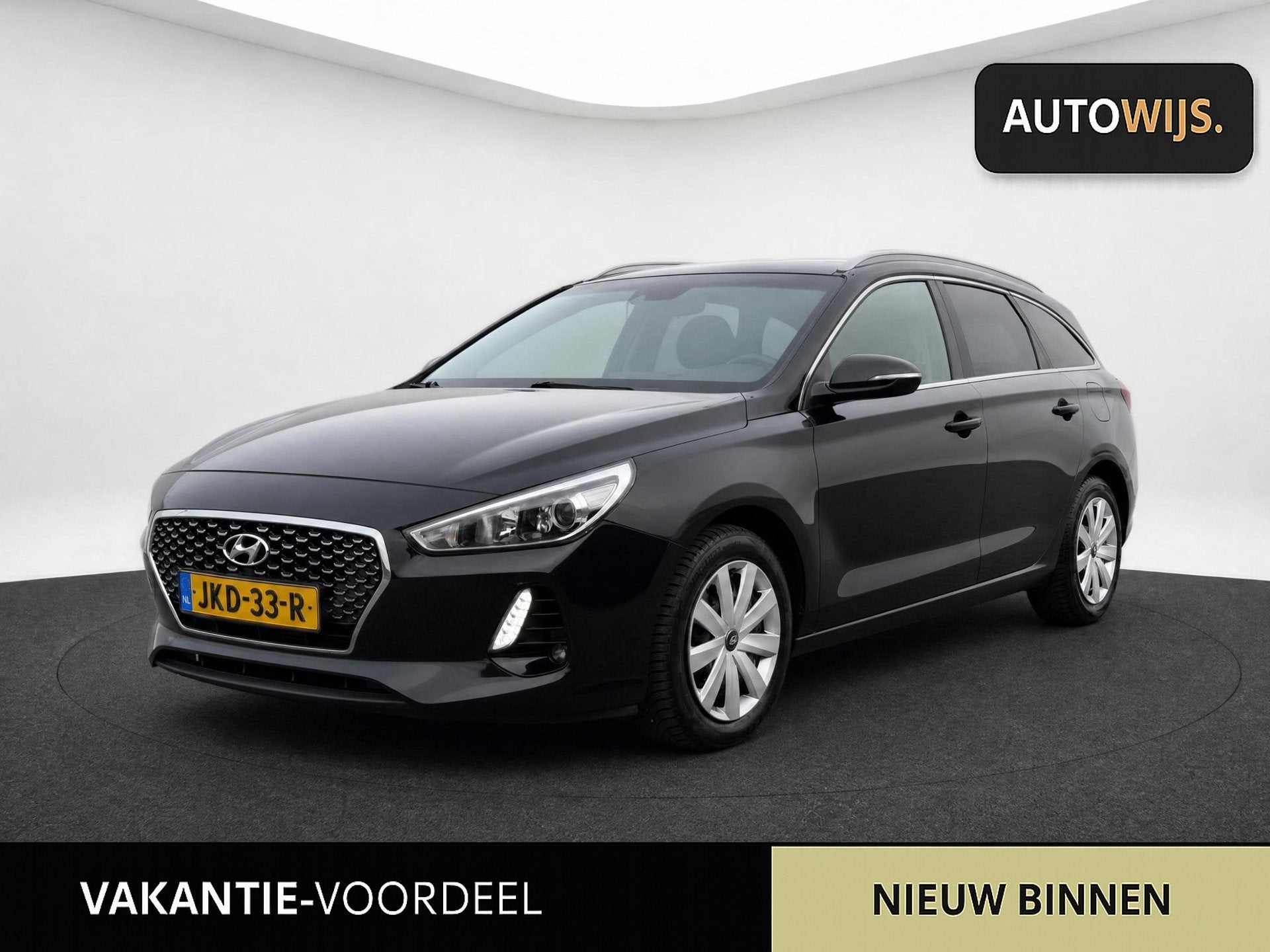 Hyundai I30 Wagon 1.4 T-GDI Comfort|Camera|AUTOMAAT|Xenon|St, Stof, 4 cilinders, Zwart, 600 kg