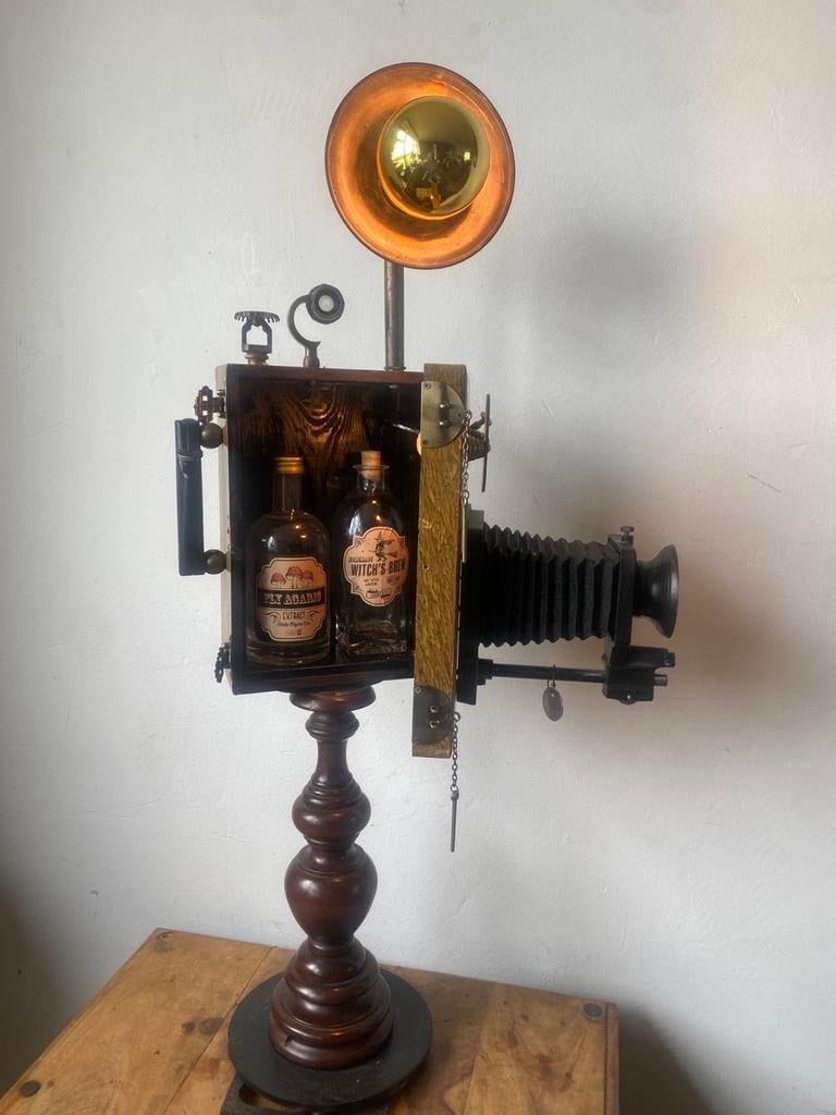 Drankkastje fotocamera, Antiek en Kunst, Antiek | Lampen, Ophalen of Verzenden