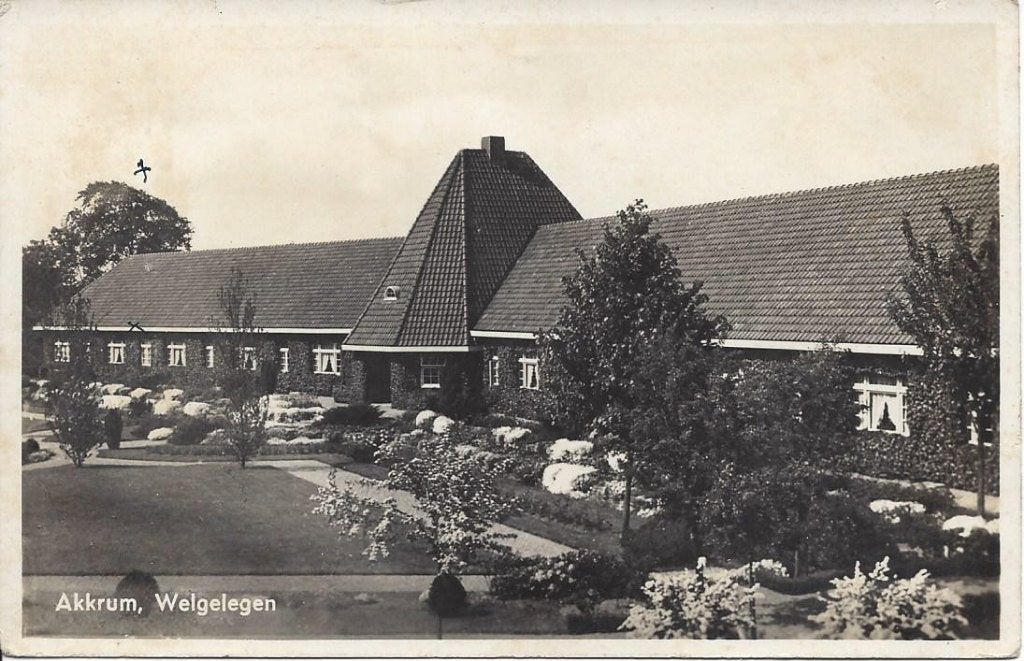 Akkrum (Frl.) Welgelegen, 1939. Architect S.F. Hoekstra, Ophalen of Verzenden, 1920 tot 1940, Ongelopen, Friesland
