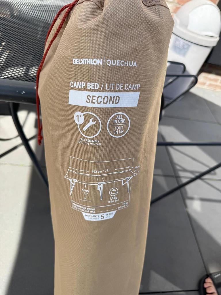 Decathlon Quechua Camp Bed Second - 1 seconde opzetbaar, Ophalen, Zo goed als nieuw, 1-persoons