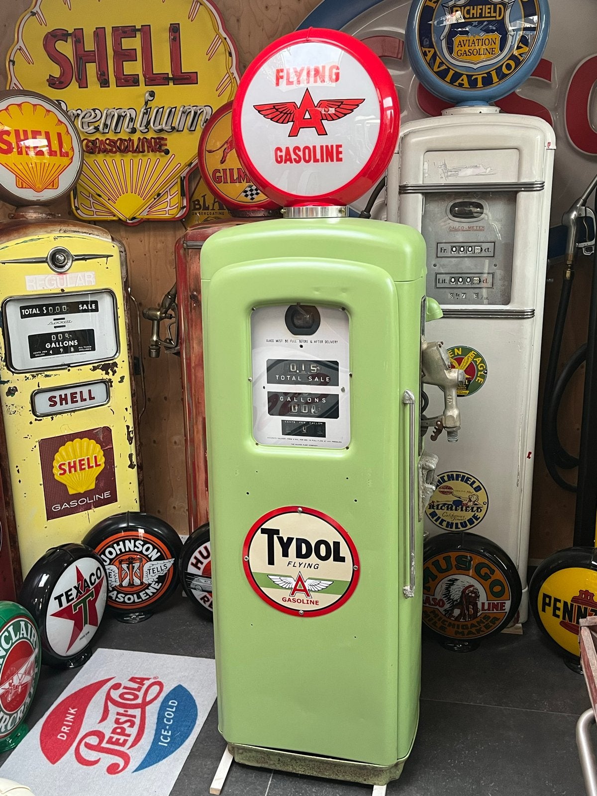 Benzinepomp tydol usa, Verzamelen, Automaten | Overige, Ophalen, Gebruikt