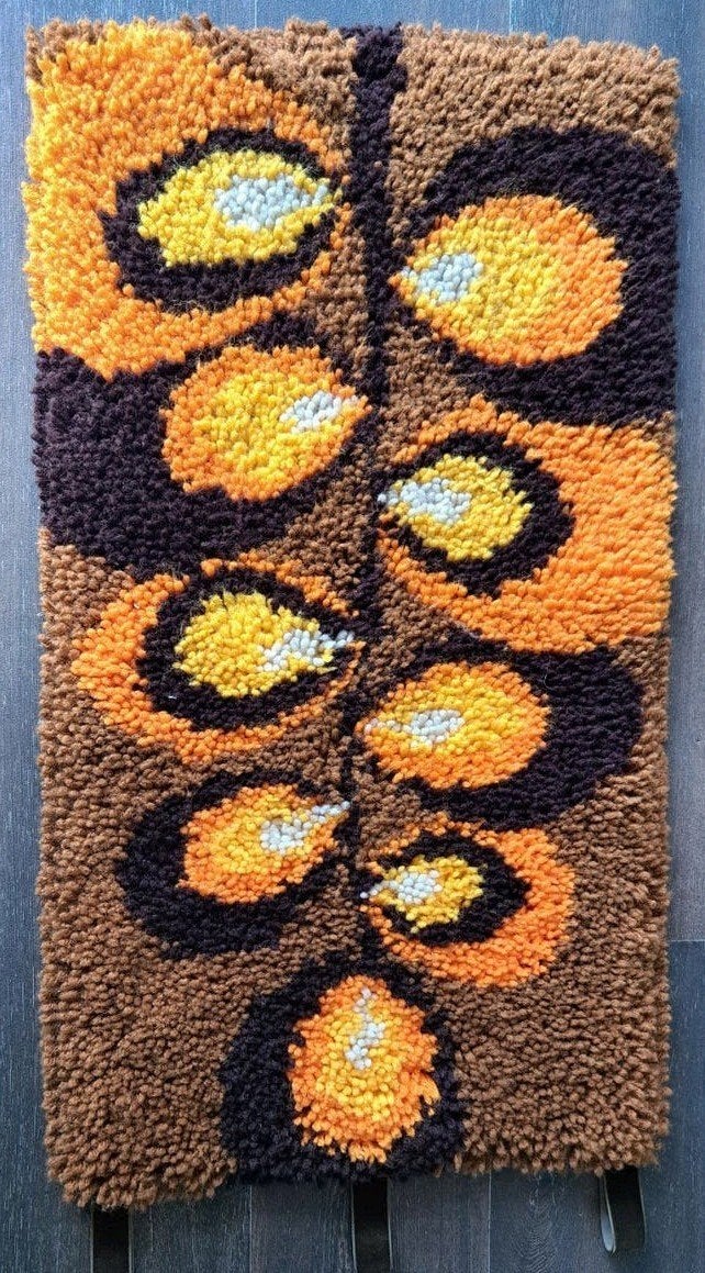 Schitterend Handgeknoopt Vintage Jaren 70 Wandkleed, Ophalen of Verzenden