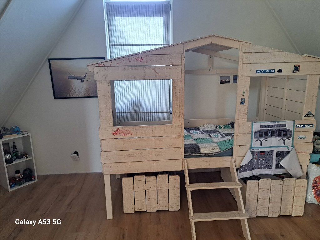 Boomhut bed, Ophalen, Zo goed als nieuw, Hoogslaper