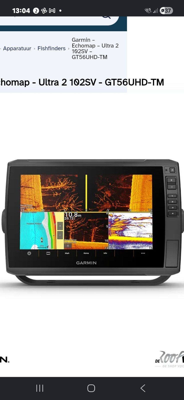 garmin echomap ultra 2 102sv, Watersport en Boten, Ophalen, Zo goed als nieuw, Overige typen
