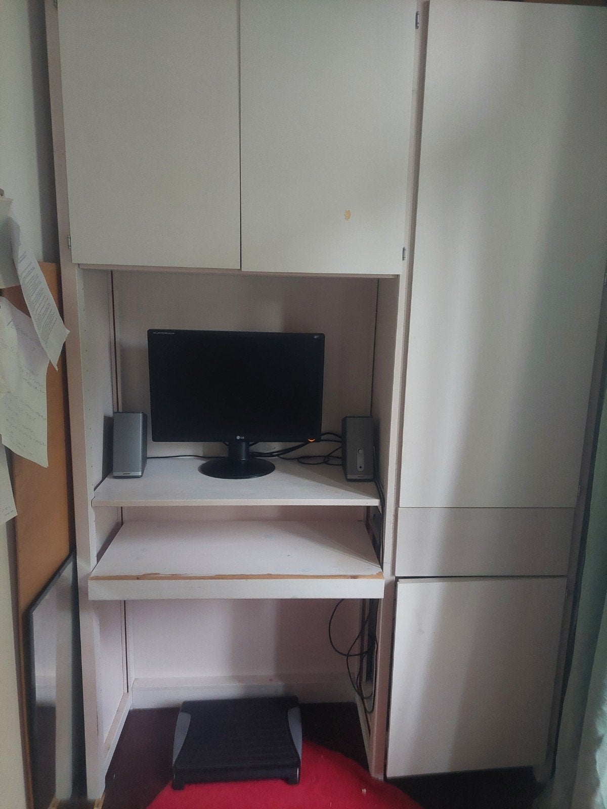 computer bureau en kast, merk Lundia., Ophalen, Gebruikt, Hout, 60 cm