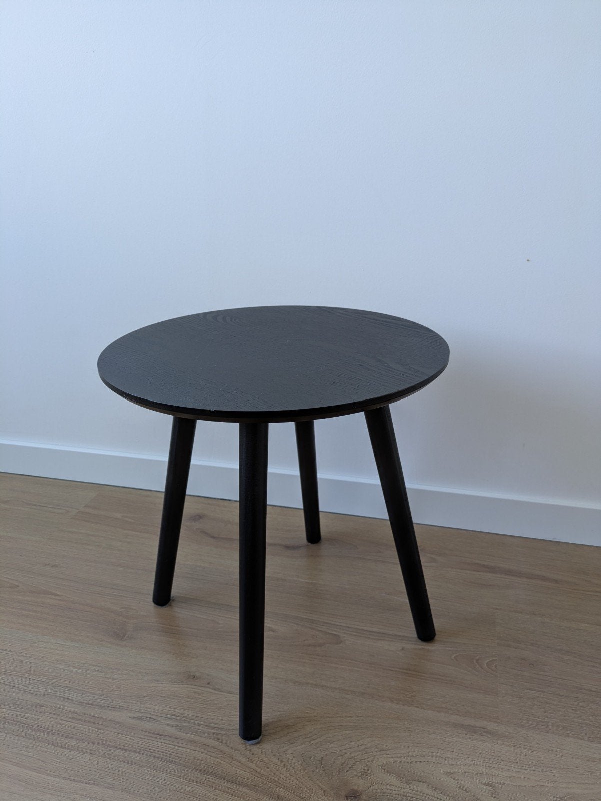 Zwart bijzettafeltje 40x40 cm, Ophalen, Minder dan 45 cm, Minder dan 55 cm, Rond