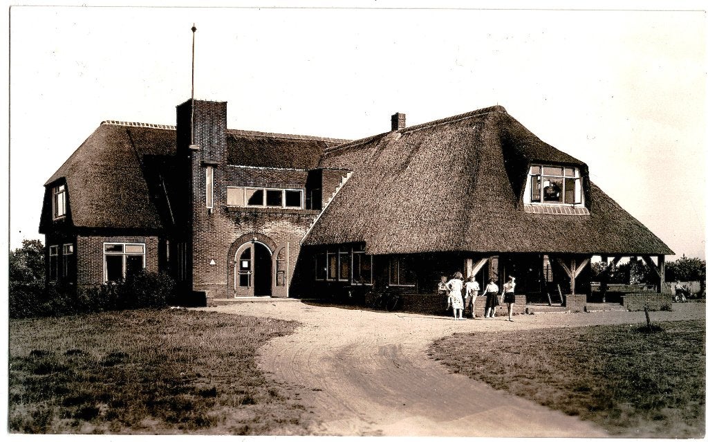 Blaricum,Jeugdherberg Zonnehoeve,gelopen 1954,richtprijs3,50, Verzamelen, Verzenden, 1940 tot 1960, Gelopen, Noord-Holland