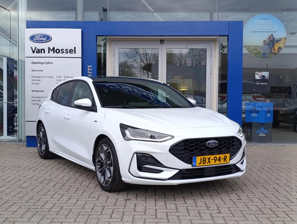 Ford Focus 1.0 EcoBoost Hybrid ST Line X | Leder | Adaptieve, Auto's, Ford, 12 maanden, 125 pk, Gebruikt, Euro 6