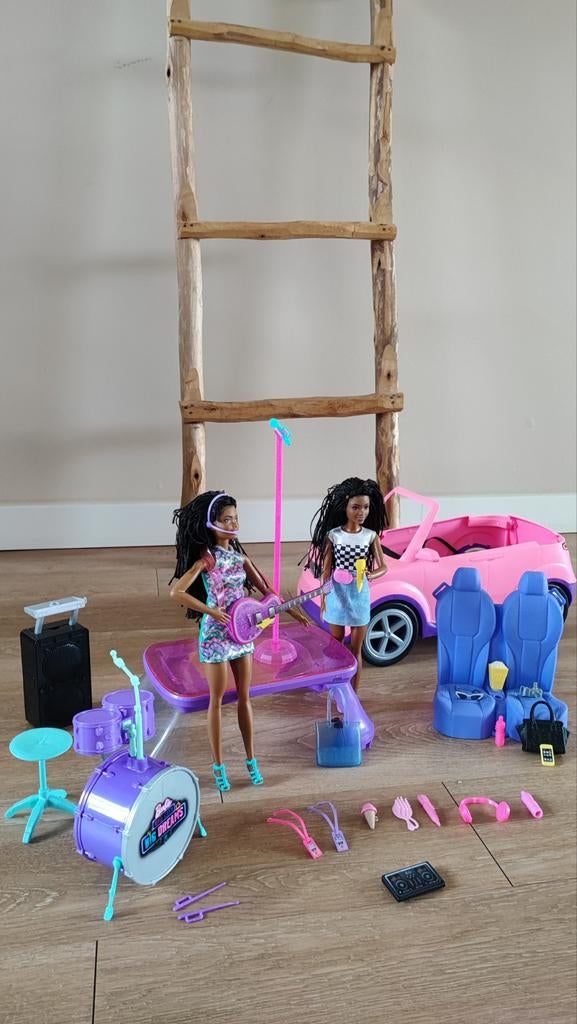Barbie Big City Dreamauto met Barbies en accessoires, Ophalen, Toebehoren