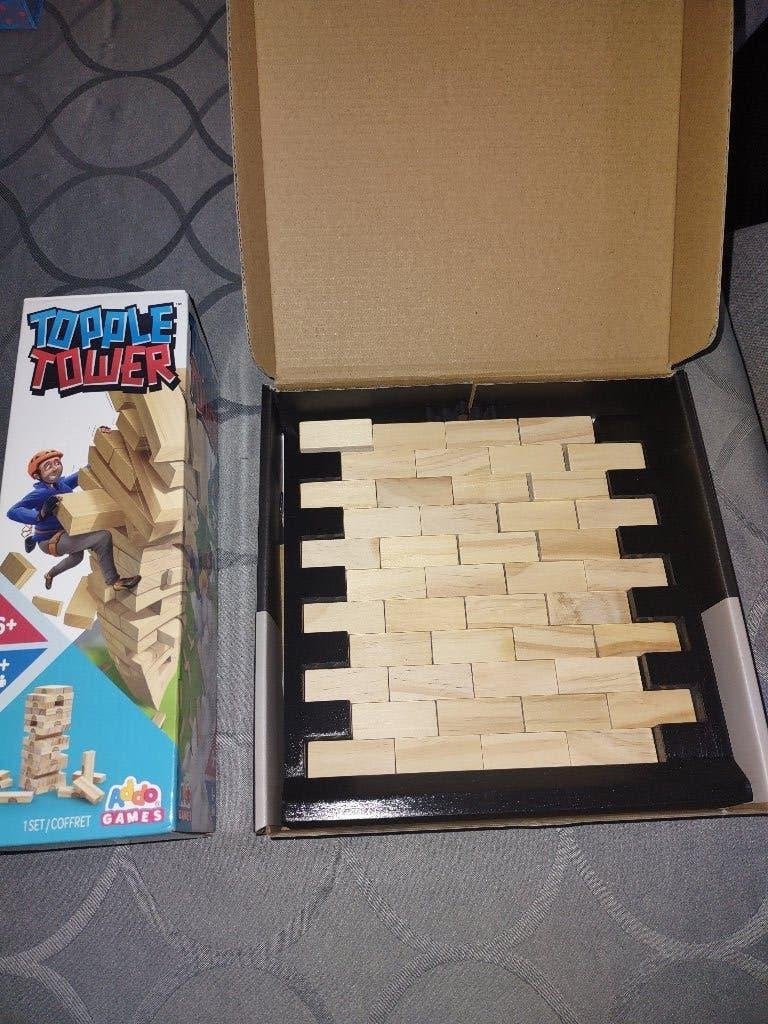 Spellen met houten blokken, Ophalen of Verzenden, Zo goed als nieuw