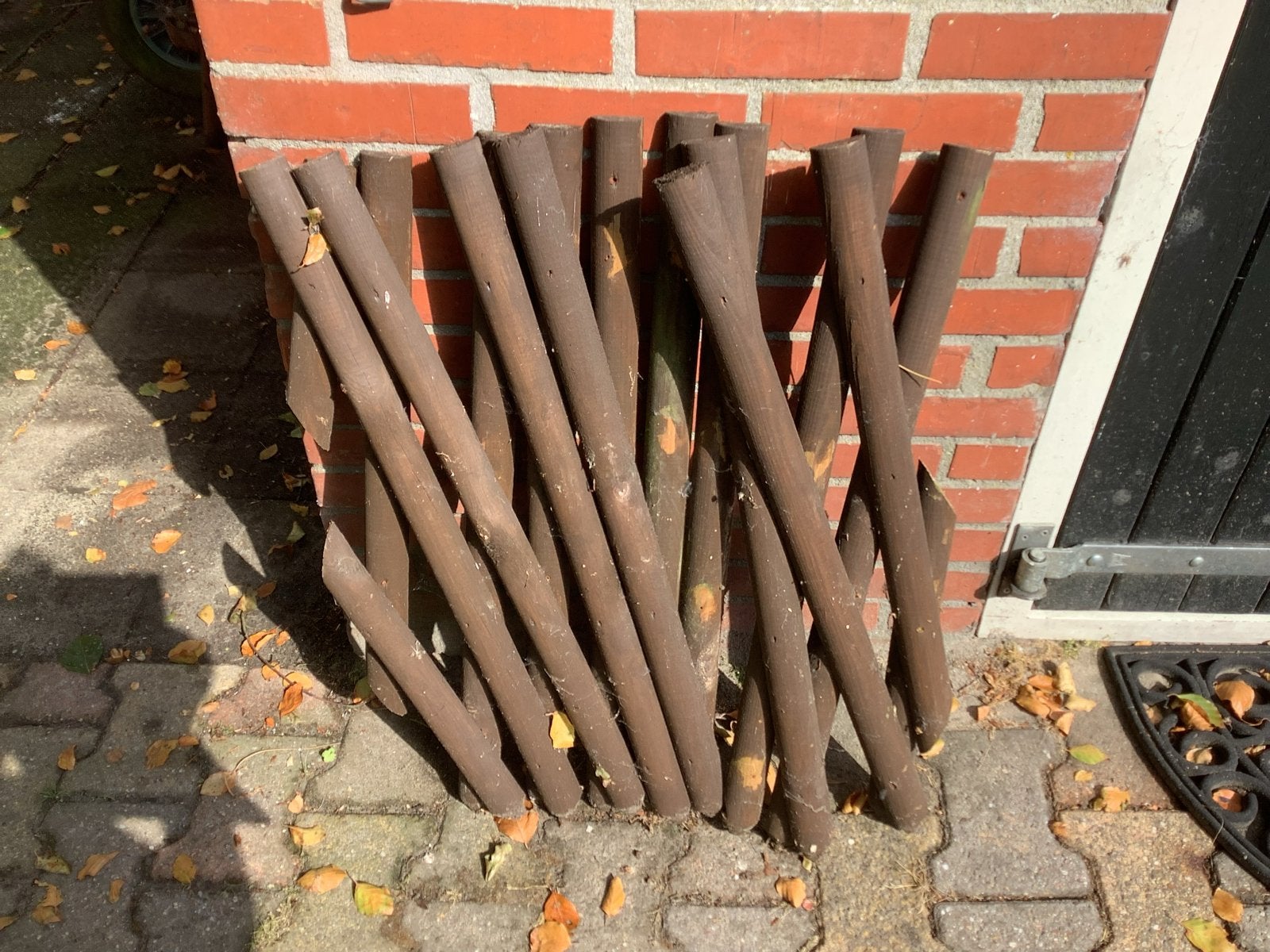 Schaar hekje - Houten hekwerk voor tuin of erf, Ophalen, Gebruikt, Hout, Tuinhek