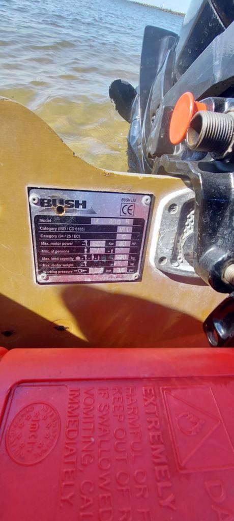 Bush 4.00 rubberboot met Mercury 40pk 2-takt buitenboordmoto, Ophalen of Verzenden, Gebruikt