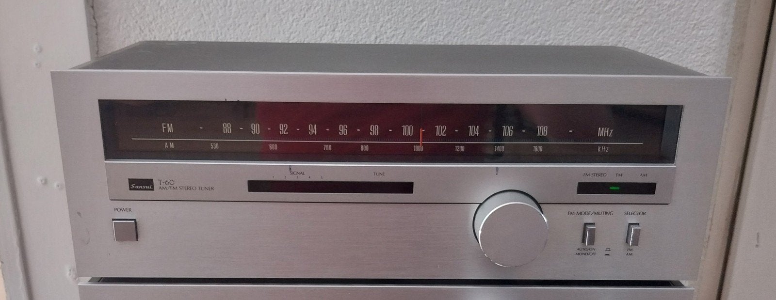Sansui T-60 AM/FM Stereo Tuner, Ophalen of Verzenden, Gebruikt, Analoog