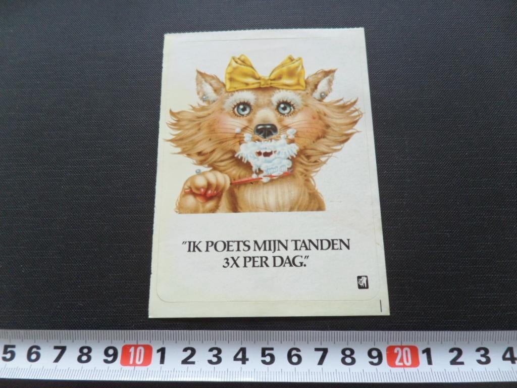 sticker ELMEX Ik poets mijn tanden 3x per dag, Verzamelen, Ophalen, Zo goed als nieuw