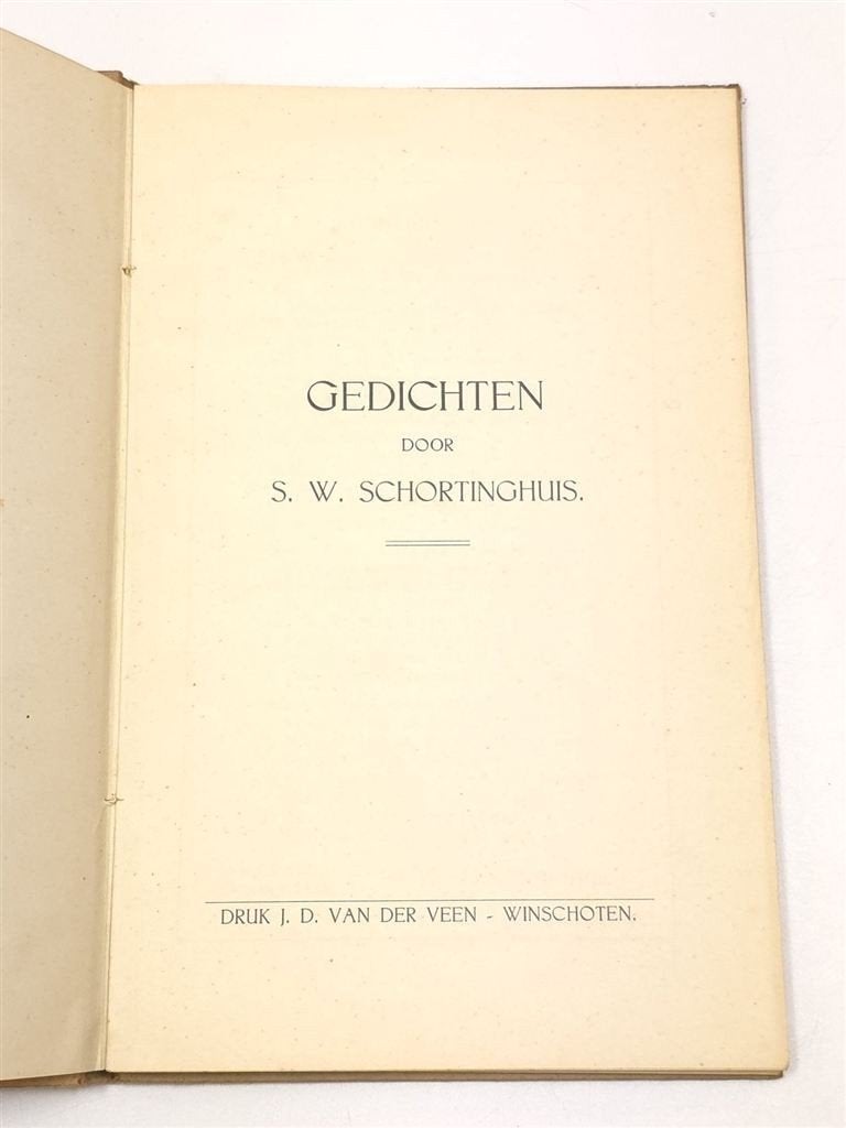 Gedichten — S.W. Schortinghuis, 1925, Boeken, Ophalen of Verzenden, Gelezen