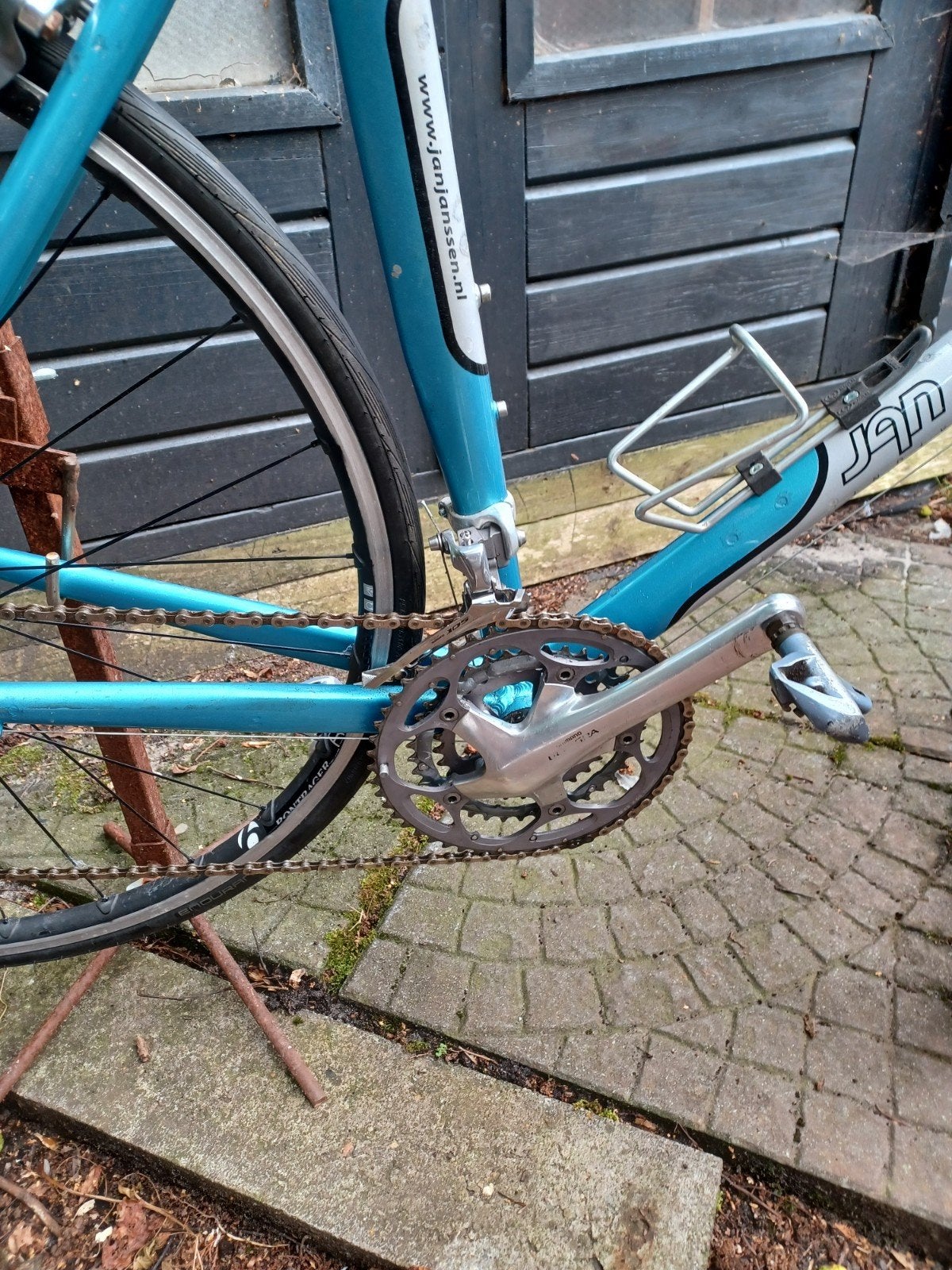 Jan jansen Vuelte 57 cm aluframe km teller bidonhouder race, Fietsen en Brommers, Gebruikt, Aluminium, 57 tot 61 cm, Ophalen