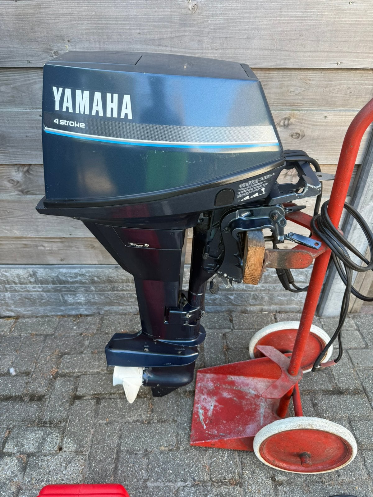 Nette Yamaha 9,9 pk 4-takt langstaart elektrische start, Watersport en Boten, Buiten- en Binnenboordmotoren, Ophalen, Gebruikt
