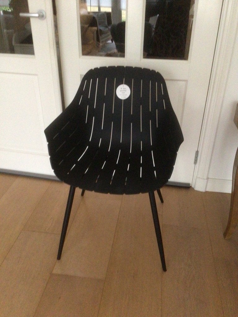 6 zwarte kunststof/metaal buiten kuipstoelen  Nieuw, Huis en Inrichting, Stoelen, Ophalen, Kunststof, Zwart, Nieuw