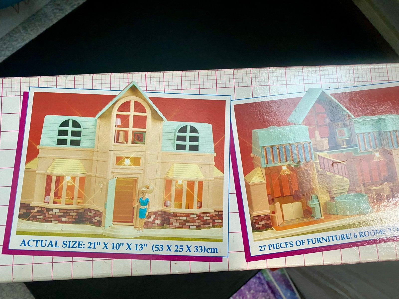 Vintage Light-Up Dream House Poppenhuis met Meubels, Ophalen of Verzenden, Gebruikt, Poppenhuis