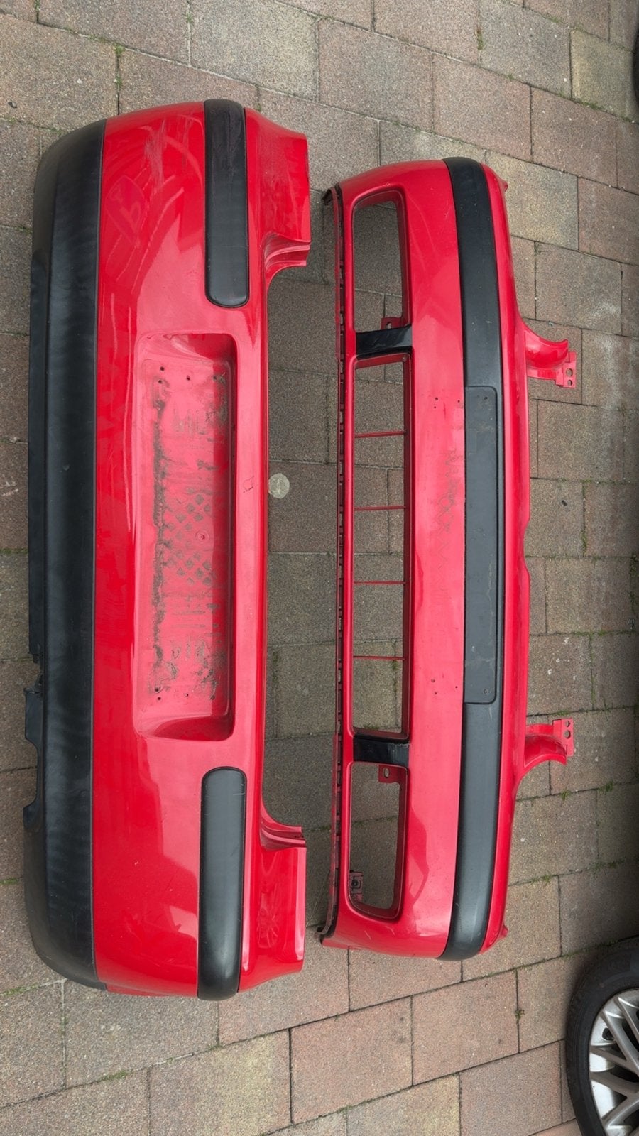 Golf 4 Voor en achterbumper Tornado Rood, Ophalen, Gebruikt, Bumper, Volkswagen