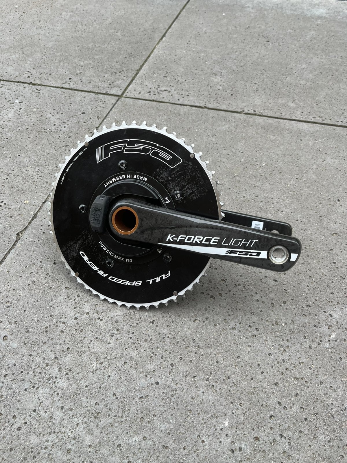 FSA k-force light crankstel met power2max vermogensmeter, Fietsen en Brommers, Fietsonderdelen, Crankstel of Pedalen, Racefiets