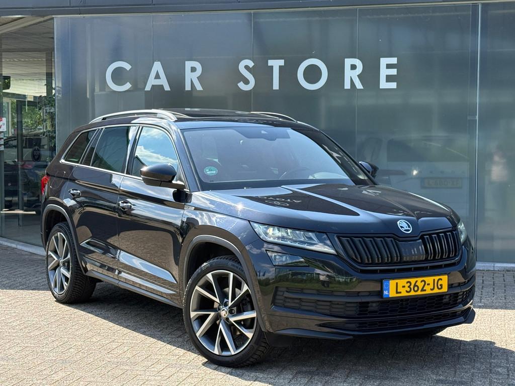 Skoda Kodiaq 1.5 TSI DSG Sportline Pano|Memory|360cam|Canton, Auto's, Skoda, 4 cilinders, 150 pk, 1481 kg, Zwart